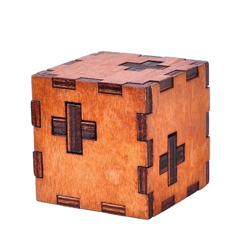 Switzerland Wooden Cube Secret Puzzle Mindzzle.